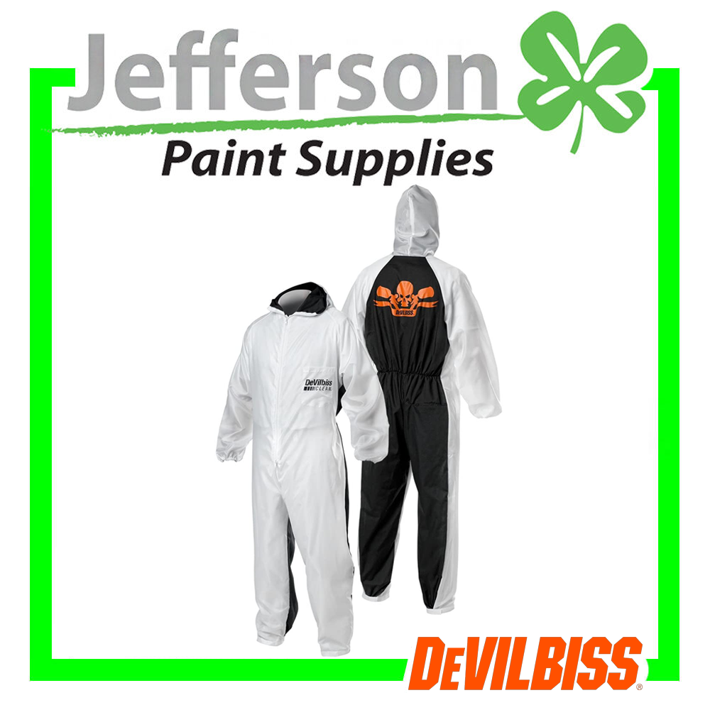 Devilbiss Clean Reusable / Washable Spray Suit Coveralls Nylon 1 Piece - Picture 21 of 25