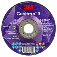 3M Cubitron 3 Grinding Wheel 125 mm x 7 mm x 22.23 mm (10 Pack)