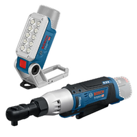 Bosch 12V 3/8" Drive Ratchet Wrench & 12V Cordless LED WorkLight - Skin Only