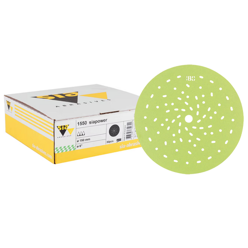 sia Abrasives 1550 siapower 6&quot; Sanding Discs (50 Pack)