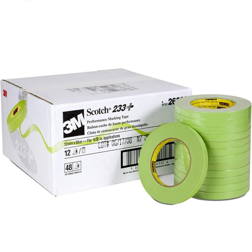 3M Scotch 233+ Green Performance Masking Tape 12mm x 50m