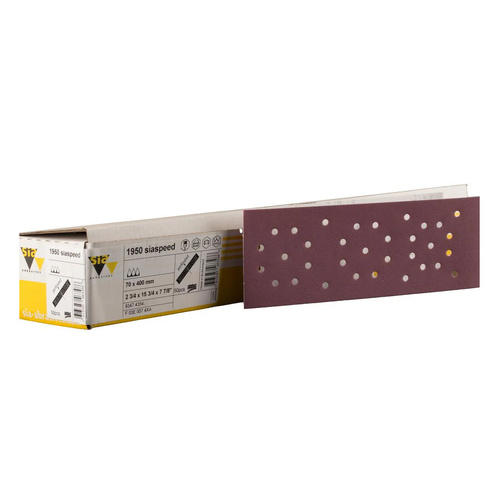 sia Abrasives 1950 siaspeed 120 Grit Sanding Sheets 70mm x 400mm (50 Pack)