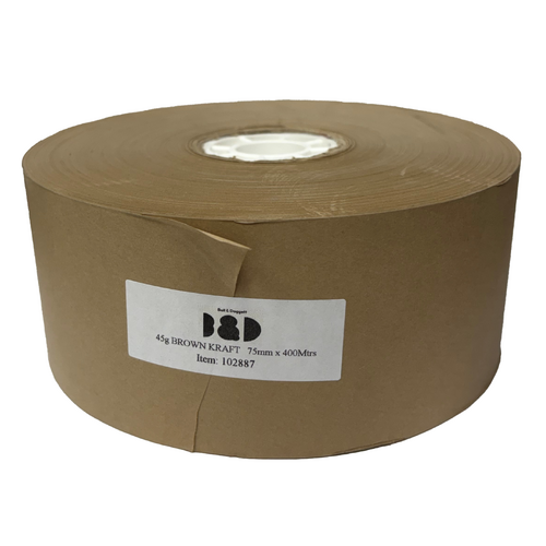 Brown Kraft Masking Paper 75mm x 400m (2 Pack)