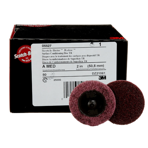 3M Scotch-Brite  2&quot; Roloc Surface Conditioning Disc Maroon Medium (50 Pack)