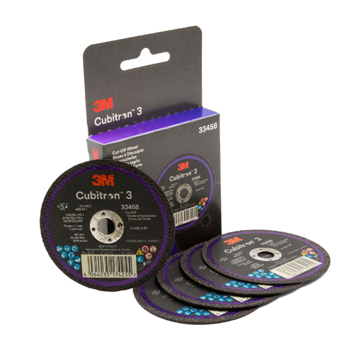 3M Cubitron 3 3" Cut-Off Wheel 75 x 1 x 9.5mm (10 Pack)