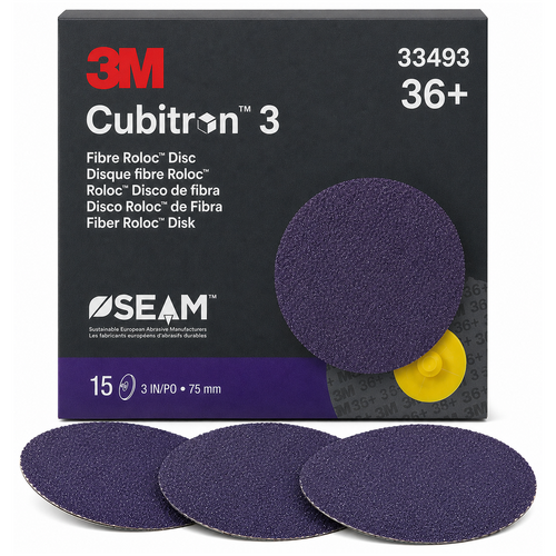 3M Cubitron 3 36 Grit 3" Fibre Roloc Disc (15 Pack)