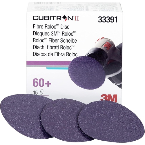3M 60 Grit Cubitron II 3" Fibre Roloc Disc (15 Pack)