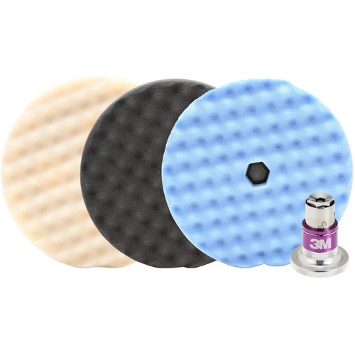 3M Perfect-It Step 1 / 2 / 3 Cut &amp; Polish 203mm Quick Release Pad with Adapter Kit