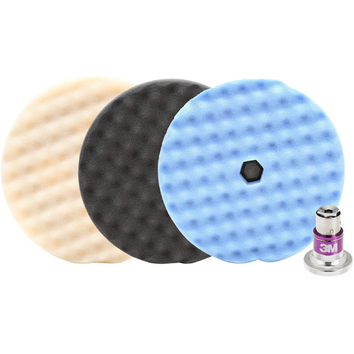 3M Perfect-It Step 1 / 2 / 3 Cut &amp; Polish 150mm Quick Release Pad with Adapter Kit