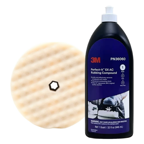 3M Perfect-It Rubbing Compound 946mL &amp; 150mm Quick Release Pad