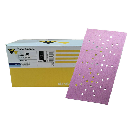 sia Abrasives 1950 siaspeed 180 Grit Sanding Sheets 115mm x 230mm (100 Pack)