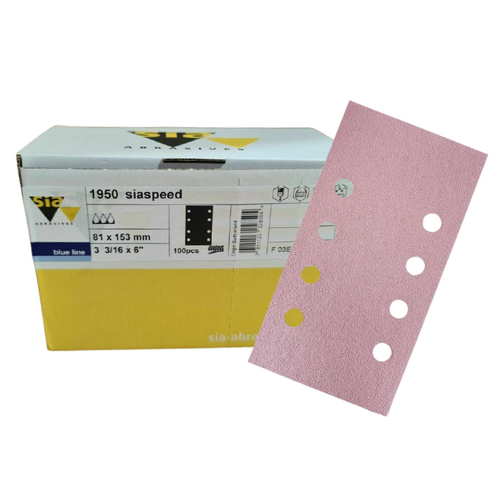 sia Abrasives 1950 siaspeed 180 Grit Sanding Sheets 81mm x 153mm (100 Pack)