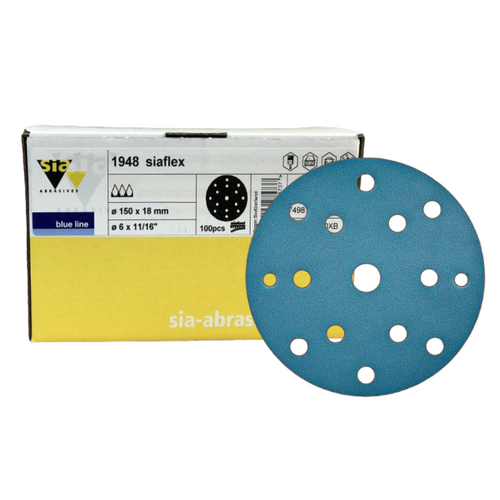 sia Abrasives 1948 siaflex 120 Grit 150mm Sanding Discs (100 Pack)