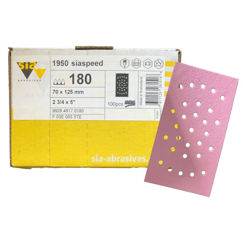 sia Abrasives 1950 siaspeed 240 Grit Sanding Sheets 70mm x 125mm (100 Pack)
