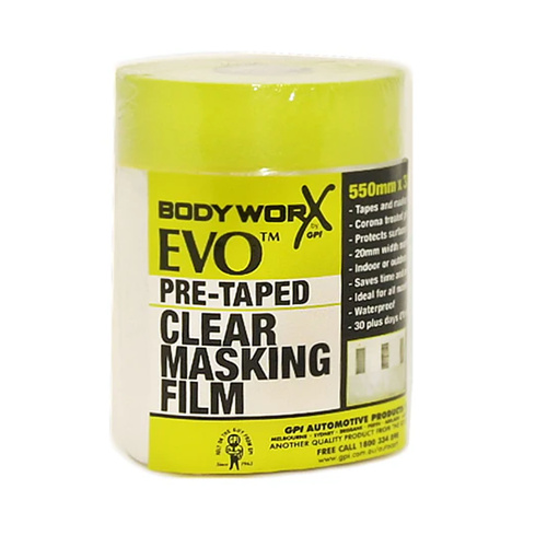Bodyworx Evo Pre-Taped Hand Masking Film Refill 550mm x 33m (2 Pack)
