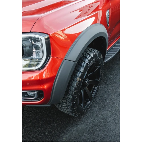 RVE Fender Flares Matte Black Front &amp; Rear Suitable for Ranger PY Next-Gen Wildtrak