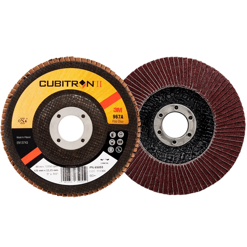 3M Cubitron II Flap Disc 967A 125mm 60 Grit (10 Pack)