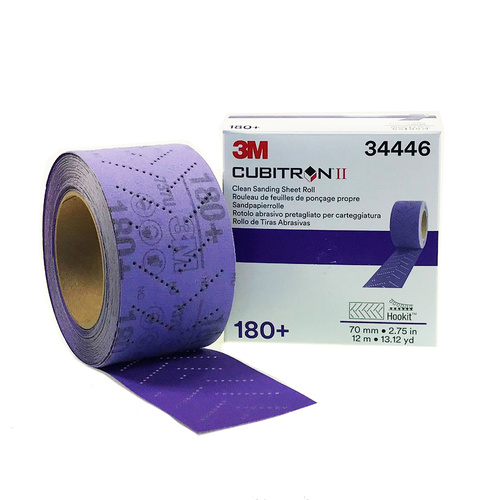 3M 180 Grit Cubitron II Hookit Clean Sanding Sheet Roll 70mm x 12m
