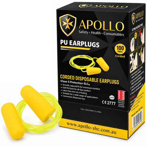 Apollo Ear Plugs Corded (100 Pack)