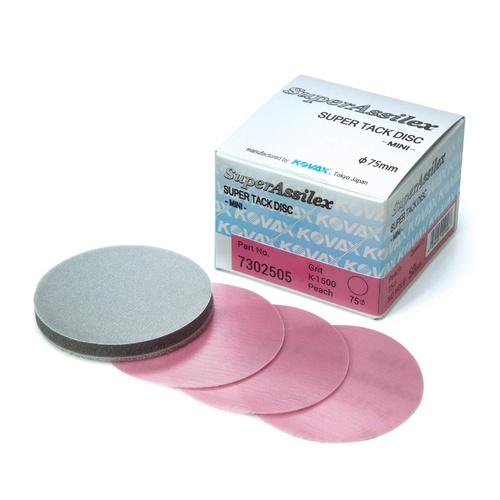 Kovax Super Assilex Peach K1500 3&quot; Super-Tack Discs (50 Pack)