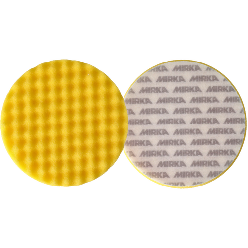 Mirka 85mm Yellow Waffle Polishing Foam Pads (2 Pack)