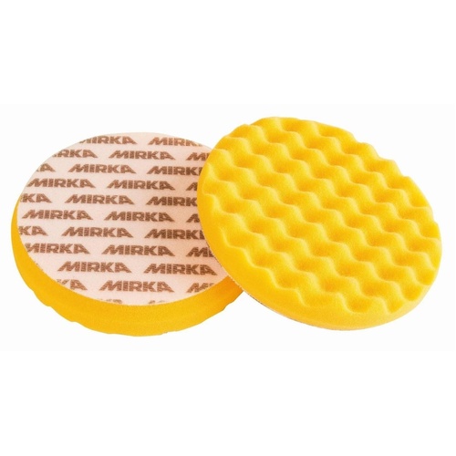 Mirka 6&quot; Yellow Waffle Polishing Foam Pads (2 Pack)