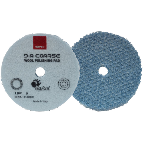 Rupes BigFoot 80mm Blue Coarse Velcro Wool Pad