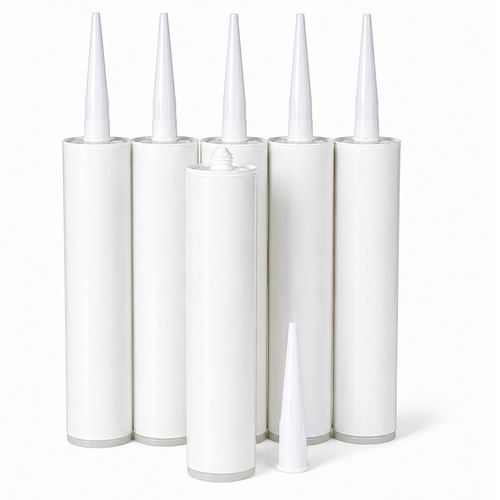 Empty Plastic Sealant 450g Cartridges with Nozzles (6 Pack)