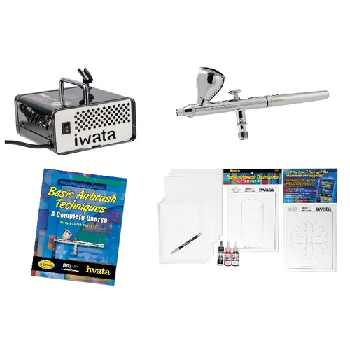 Anest Iwata Neo Series 0.35mm Gravity Feed Airbrush with Air Compressor