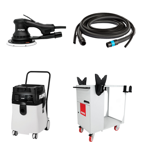 RUPES S245EL Professional Mobile Vacuum Cleaner with Electric Sander / Hose / Workstation Kit