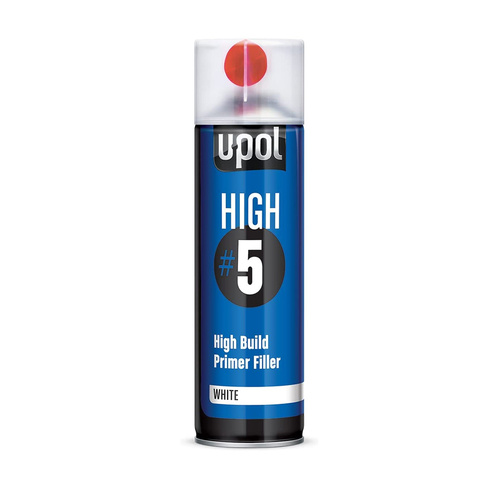 U-Pol HIGH #5 High Build White Primer Filler Aerosol 450ml