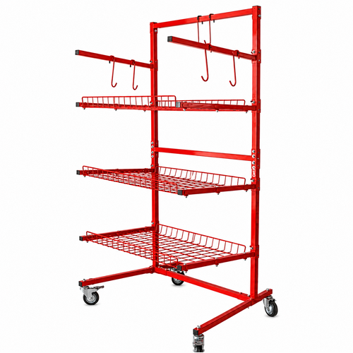 Velocity 3 Shelves Parts Cart
